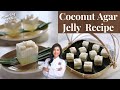 Coconut Agar Jelly /Thai summer dessert /Coconut milk jelly