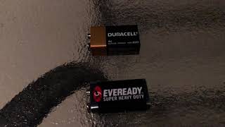 Video thumbnail for DURACELL VS. EVEREADY SUPER HEAVY DUTY 9 VOLT BATTERY COMPARISON REVIEW by GORILLA BEAR TECH