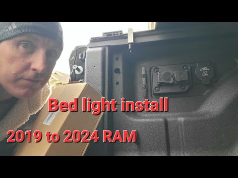 RAM Truck bed light install tutorial LED...Factory how to 2018 to 2024..1500..2500..3500!