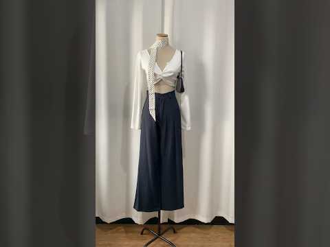 Polka dot scarf ✨👌 #ootd #outfitideas #asmr #asmrootd