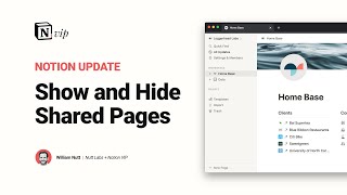  - Notion Update: Display and Hide Shared Pages