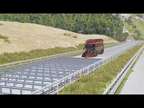 Cars vs Numerous Guardrail – BeamNG.Drive