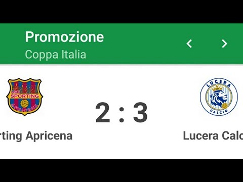 IL LUNEDÌ LUCERINO: SPORTING APRICENA LUCERA 2-3 - ANDATA 1 TURNO COPPA PROMOZIONE: CHE SQUADRA!!