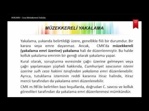 Ceza Muhakemesi Hukuku 4. Ünite Konu Özeti