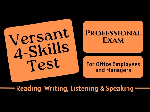 Versant 4 Skills Essential Test Practice Exam – Versant Professional English Screening Test