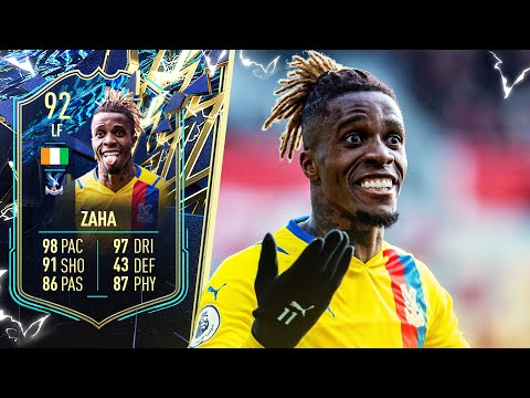 THIS CARDS A GLITCH!! 💨 92 TOTS Wilfried Zaha Player Review! FIFA 22 Ultimate Team