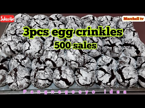 CHOCOLATE CRINKLES EASY RECIPE❤PAANO GUMAWA NG CRINKLES COOKIES?murang recipe ng tinapay idea
