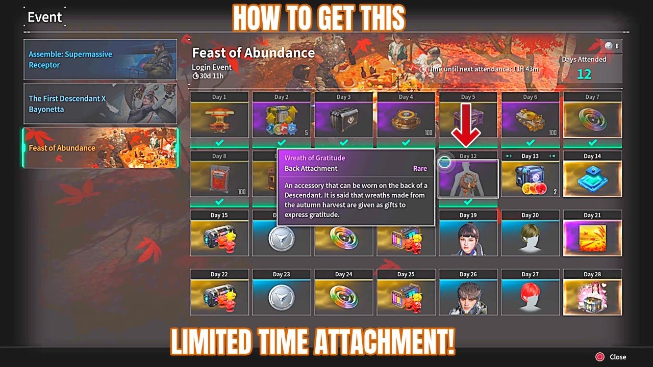 How To Get Wreath of Gratitude Attachment!-The First Descendant