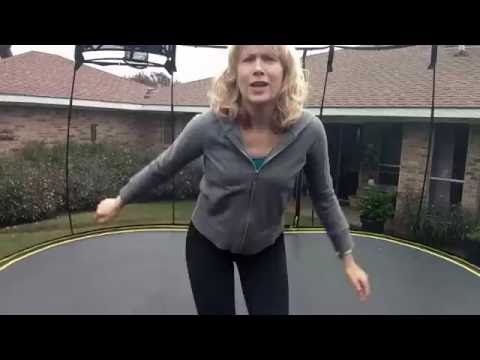 Trampolining for people  who are over age 50....New moves!