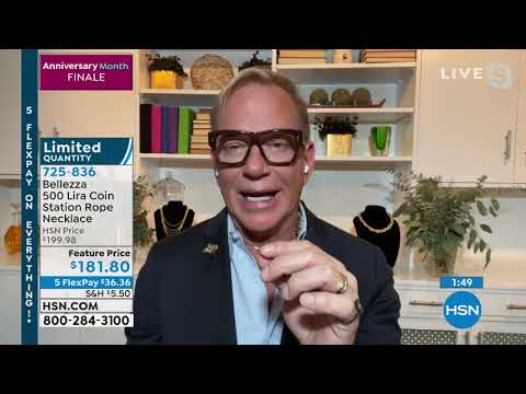 Bellezza Halskette mit Seilstation und 500-Lira-Münze aus Bronze