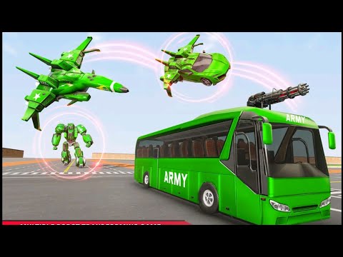 Army Bus Robot Car Game *** flying Jet robot transformation *** android gameplay