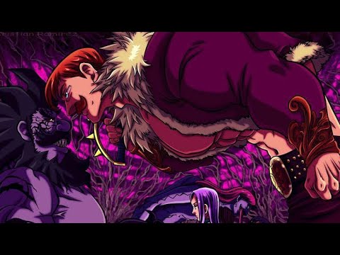 ESCANOR, MERLIN, LUDOCIEL VS ZELDRIS CHANDLER, CUSACK, NANATSU NO TAIZAI