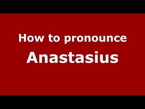 How to pronounce Anastasius (French/France) - PronounceNames.com