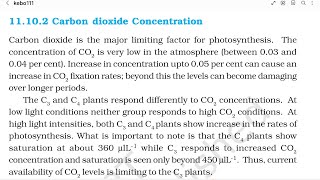 NCERT BIOLOGY 2024 | CLASS 11 | CHAPTER 11| PHOTOSYNTHESIS IN HIGHER PLANTS | FACTORS - CO2 CONCEN |