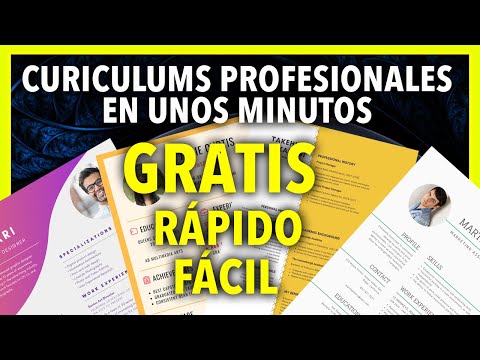🔥 Cómo hacer un CURRÍCULUM PROFESIONAL rápido y GRATIS