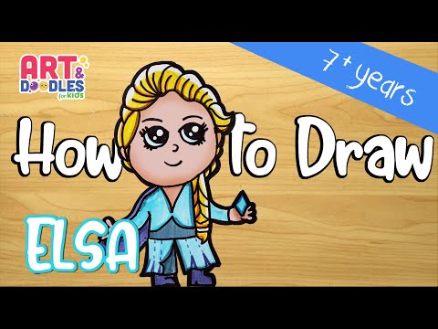 How to draw Elsa from Disney Frozen - step by step -...