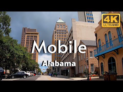 Mobile Alabama AL Downtown 4k Tour Video