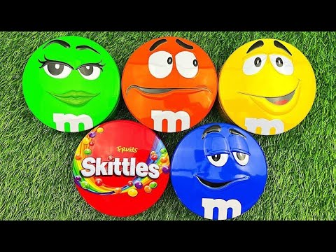 Candy Lovers Dream! ASMR Unboxing of Skittles & M&M's | Colorful Tins and Satisfying Sounds Revealed