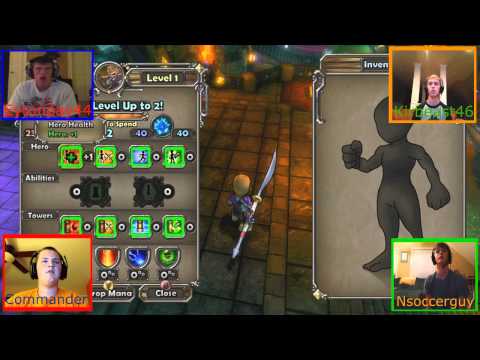 Dungeon Defenders! Funny 4 player Friday w/ Facecam!