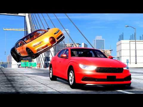 High Speed Traffic Car Crashes #250 - BeamNG Drive | CrashBoomPunk