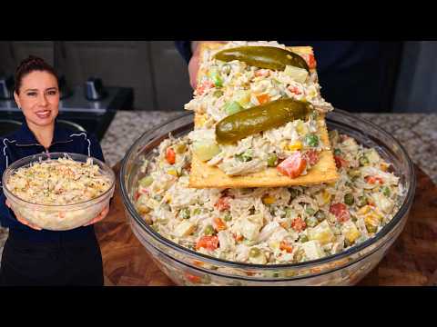 ¡Así Se Hace el ADEREZO Más DELICIOSO para Ensalada Fría de Pollo! 😍