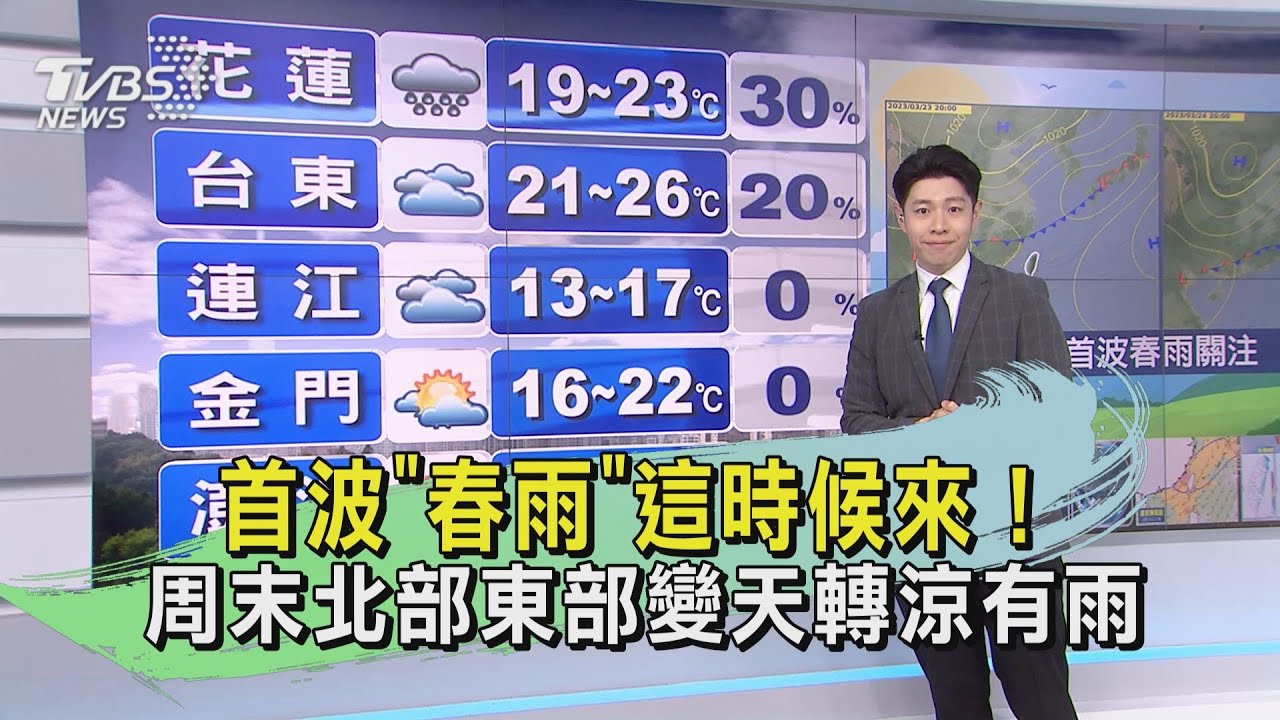 首波「春雨」這時候來! 周末北部東部變天轉涼有雨