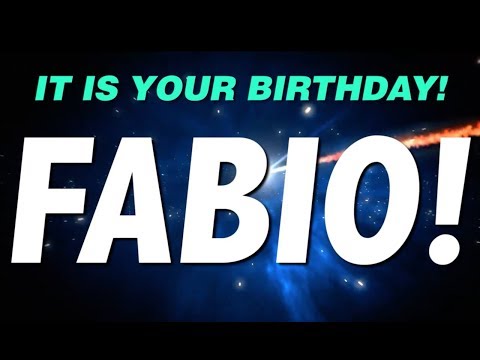 HAPPY BIRTHDAY FABIO! This is your gift.