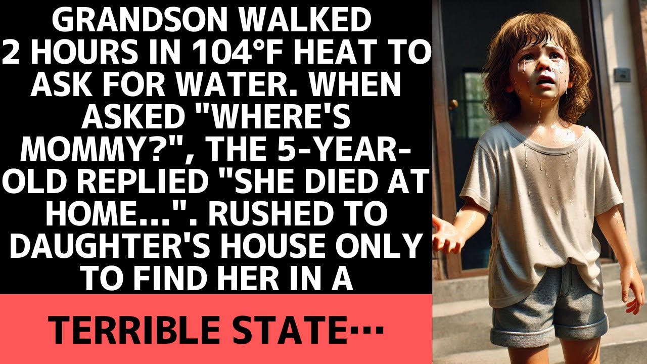 Grandson seeks help in scorching heat, leading to a shocking discovery at daughter's home.