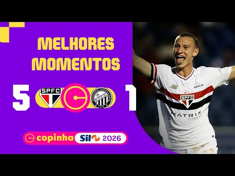 SÃO PAULO 5 X 1 OPERÁRIO-PR | MELHORES MOMENTOS | 3ª FASE | COPINHA SIL 2026