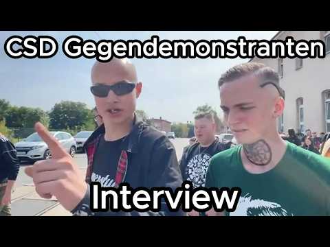 CSD Gegendemonstranten stehen Rede & Antwort - Interview . Junge Nationalisten  - Zwickau 31.08.2024