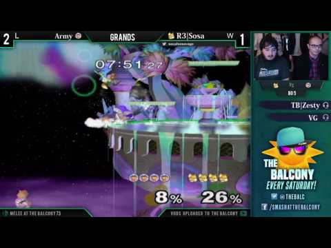 Melee @ the Balcony 73 - Grands ft. Army (Ice Climbers) VS R3|Sosa (Fox)