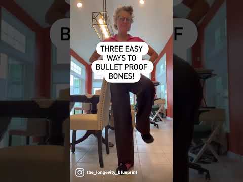 Heel drops stomping and jumping all stimulate density growth #over50 #over60 #agingwell #bonehealth