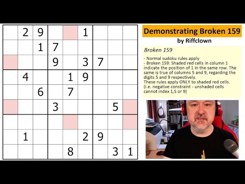 When breaking something makes it better. Broken 159 sudoku is a stunning ruleset.