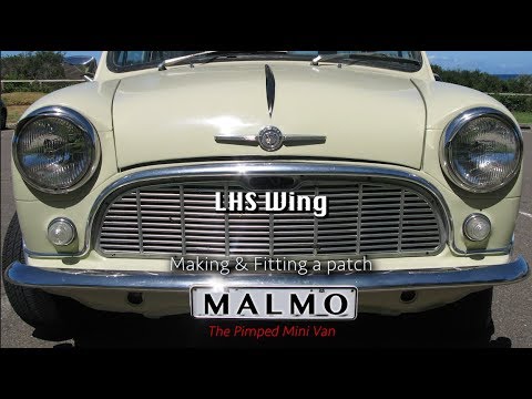 EP33 Classic Mini Left Hand Side Wing Patch | Classic Mini Van Restoration | A Rusty Journey