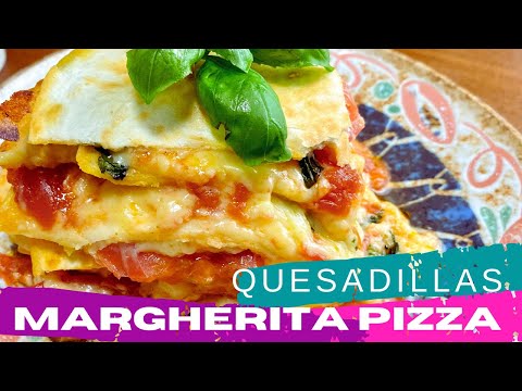 How to make CHEESY MARGHERITA PIZZA QUESADILLA / @ home chef mama 👌❤️