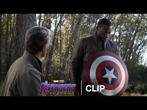 Thumbnail of the video: Steve Passes the Captain America Shield to Sam - Official Clip