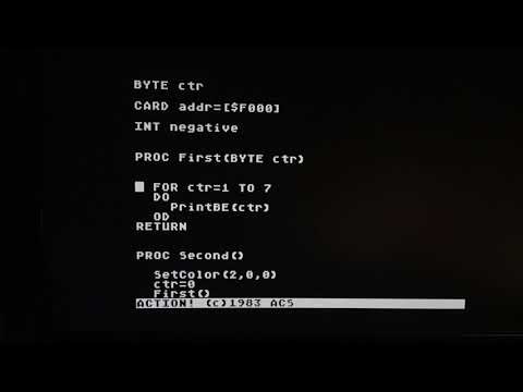 Action! Programming for the Atari 8-bit Computer - Part 3 - Procedures, Loops, If-Then