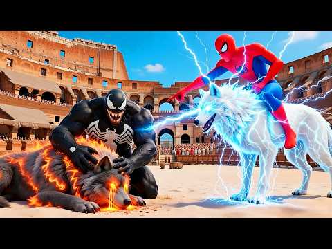 🦁🕷SPIDERMAN Wins the Legendary Lions Race Championship - Epic Racing Challange