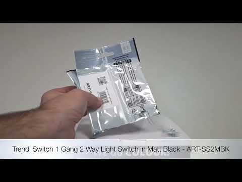 Unboxing the Trendi Switch 1 Gang 2 Way Chrome Rocker Light Switch in Matt Black - ART-SS2MBK
