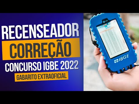 GABARITO EXTRAOFICIAL CONCURSO IBGE 2022 | CORREÇÃO DA PROVA | MATEMÁTICA PARA RECENSEADOR FGV