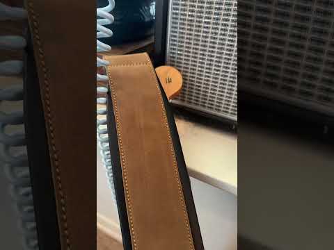 Walker and Williams C-22-SB New Brown Roughout Handmade Soft Signature Suede Leather 3" Wide Guitar Strap For Acoustic, Electric, And Bass Guitars image 12