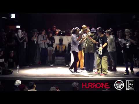 HURRICANES BATTLE-ISM 2013 TAIWAN | HIPHOP CREW BATTLE - TEAM EUROPE VS MASK (TAIWAN)