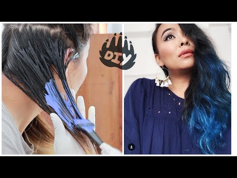 How to Color Your Hair At Home | DIY Blue Hair