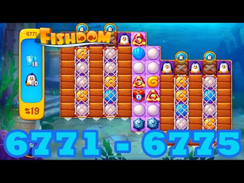 Fishdom Level 6771 - 6775 HD Walkthrough | 3 match puzzle | gameplay | android | 6772 | 6773 | 6774