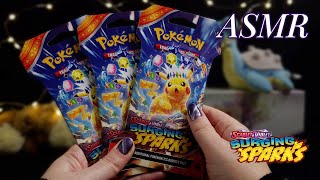 ASMR Surging Sparks Boosters ⚡︎ | Whispered Pokémon TCG Opening + Card Sounds
