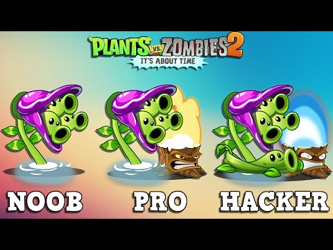PvZ 2 Discovery - All PEA Plants Evolution NOOB - PRO - HACKER version