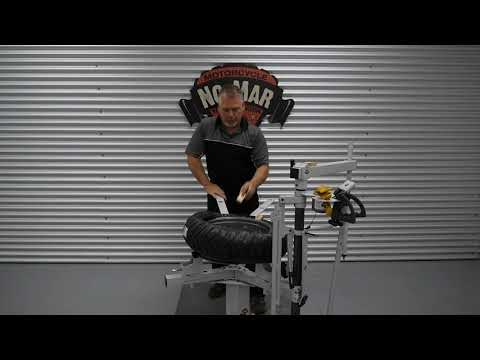 No-Mar Tire Changers - Installing an Anakee III tire on an aluminum BMW GS Wheel / GL1800