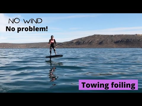 Towing foiling... What to do when there is no wind to wing foil or windsurf? We go mechanical!!