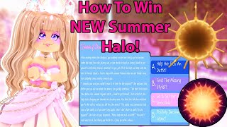 How To Win The NEW Solarix Halo Tidaglow Halo 2023 Easier Royale High Summer Halo Answers