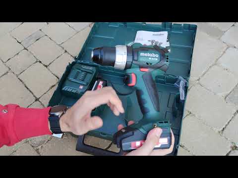 Unpacking / unboxing cordless drill / screwdrivers Metabo BS 18 LT BL 602325550